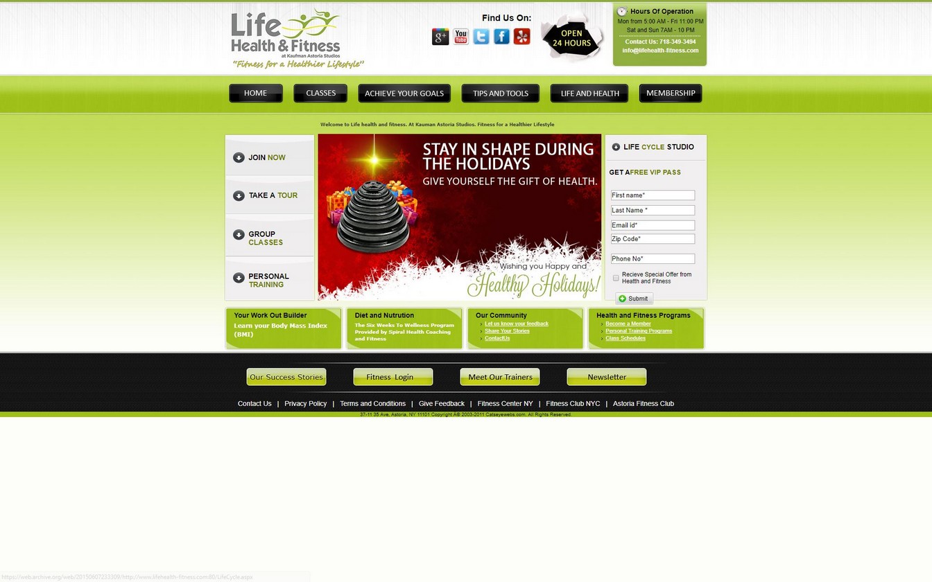 Life Health Fitness Website Old